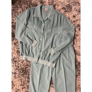 gw Division Of Graft Pant Suit Mint Womens Size Large blue